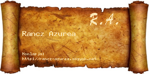 Rancz Azurea névjegykártya